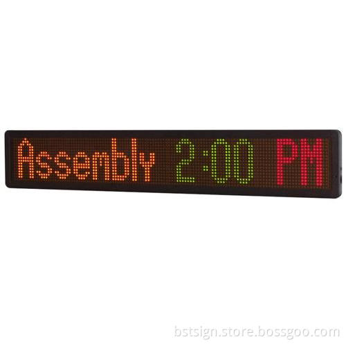 Dual-Color Programmable Indoor Scrolling LED Message Sign (P7.62)